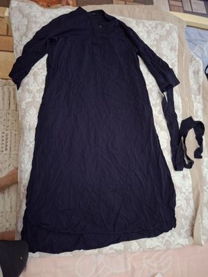 Платье туника из штапеля, с пояском