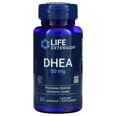 Life Extension DHEA 50 mg, ДХЭА 50 мг, ДГЭА 50 мг.