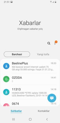 Samsung s9+xolati yaxshi rangi qora