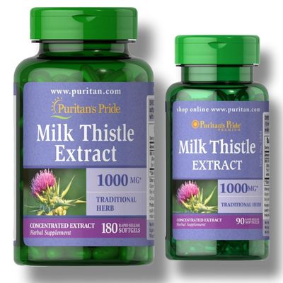 Экстракт расторопши 1000 мг Puritan's Pride Milk Thistle