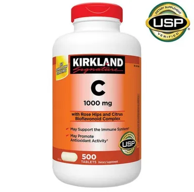 Витамин С 1000 мг Киркланд США. Vitamin C 1000 mg Kirkland