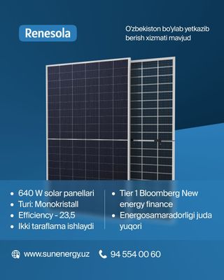 Quyosh panellari sotiladi