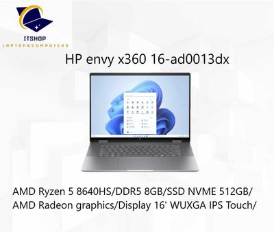 HP ENVY 16-ad0013dx AMD R 5 8640HS/DDR5 8GB/SSD 512GB/Display 16' FHD