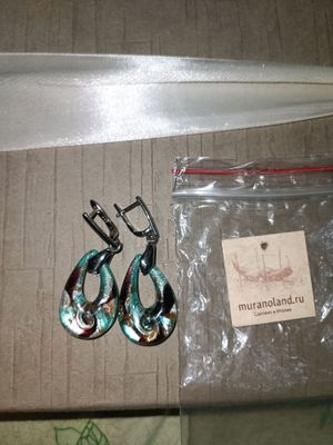 Серьги из Муранского стекла.