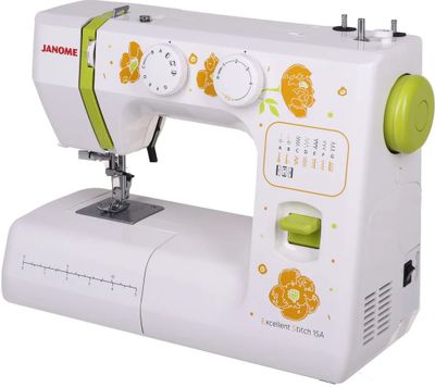 JANOME Excellent Stitch 15A (NEW) — 15 операций, петля-полуавтомат, нитевдеватель и обрезка нити