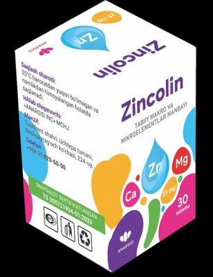 Zinc 25mg immunitetni mustahkamlaydi!