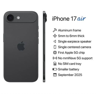 Iphone 17 Air 256 GB qora