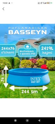 Intex basseynlar sotiladi puflanadigan