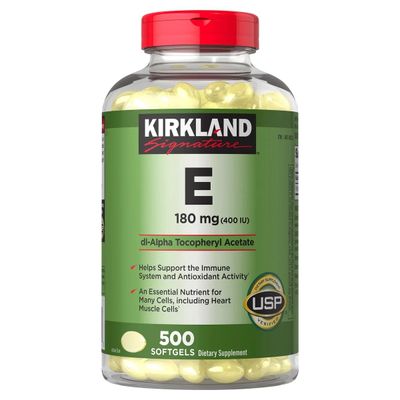 Витамин E Kirkland Vitamin E 180 мг, 500 капсул Америка