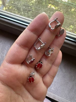 Серги серебряная 925