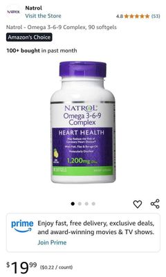 ДОСТАВКИ НЕТ Natrol omega 3-6-9 60шт 90 000 Годен до 03/2026