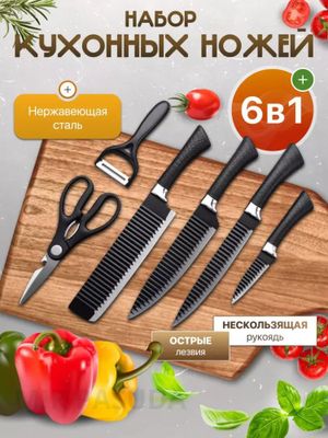 Oshxona pichoqlari to'plami, 6 tasi 1 da ZEPTER
