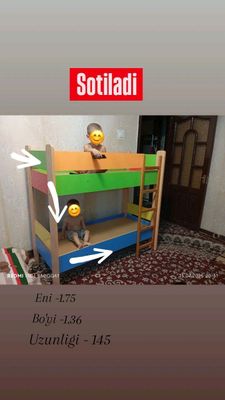 2 qavatli karavat sotiladi