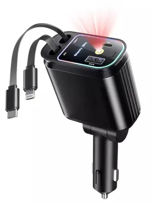 Starlight Retractable Car Charger 4-in-1 Avtomobil