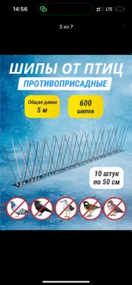 Противоусадочные Шипы от птиц