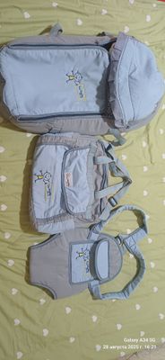 корзина,детская сумка и кенгуру для ребёнка