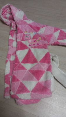 Комплект банный халат и полотенце для девочек