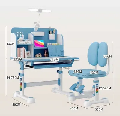 Fiona Растущая парта для школьника, регулируемый стул