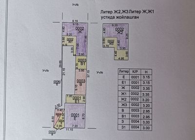 Юнусобадский р-н Бодомзор участок 3.5 сотки 157000$