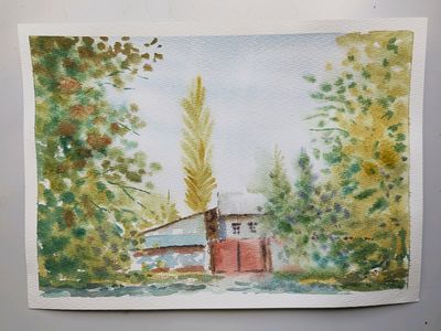 пейзаж акварелью