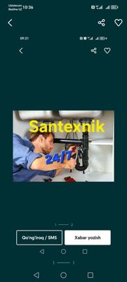 Santexnik xizmati 24 7 Toshkent shahar buylap