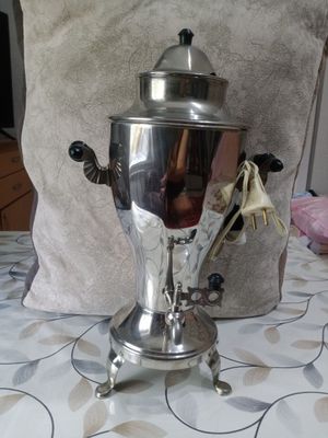 Самовар мельхиоровый электрический советский