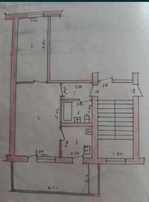 Квартира на Саламатинада 2/2/4 без мебелья без ремонта