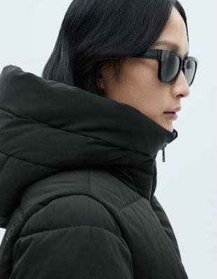 Куртка зимняя с капюшоном MANGO oversize