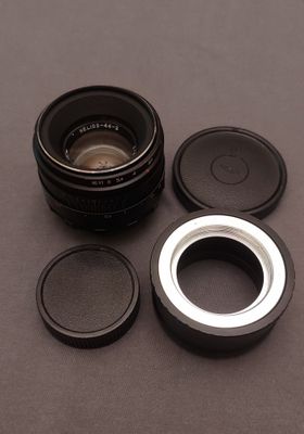 объектив Гелиос 44-2 + адаптер Sony e -M42