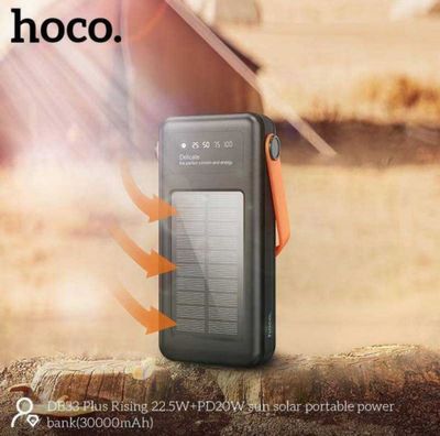 Hoco DB33 Plus Rising Power Bank 30000mAh San Solar 22.5W+PD20W QC3.0