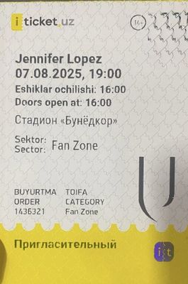 Jennifer Lopez konsert 2ta bilet fan zone