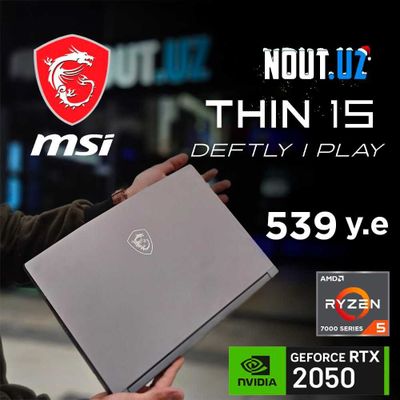 MSI Thin A15 (Ryzen™ 5-7535HS) Магазин Nout.uz ( цена 539 )