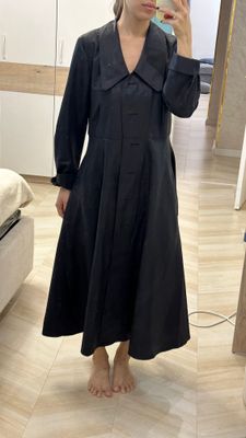 Черный качественный Тренч