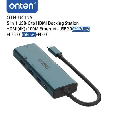Универсальный USB-C хаб Onten UC125 — HDMI, RJ45, USB 3.0, USB 2.0