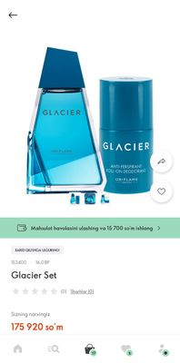GLACIER to'plam original orifleym
