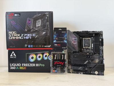 ROG Z790E | 32GB OZU | Samsung 990 Pro 1TB | Arctic III Pro 360 ARGB