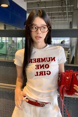 Number one girl yozivli futbolka