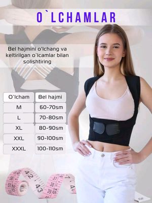 Umurtqa uchun korset - ayollar va erkaklar uchun