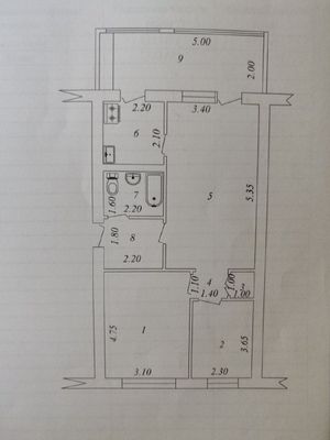 Продаётся 3х ком квартира на Академ городке. Балкон 2х6