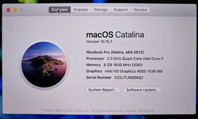 Macbook pro '15 i7 8/256 ssd (Retina)