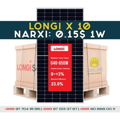 Quyosh panel | Куёш панеллар | Longi x 10 | Jinko | Солнечные панели