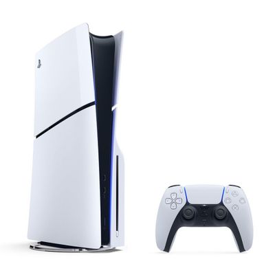Ps5 slim с дисководом + джойстик и 4 дисков состояние нового