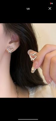 Серьги в форме сердца