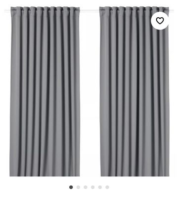 Шторы Ikea в темно-сером цвете 145х300 см