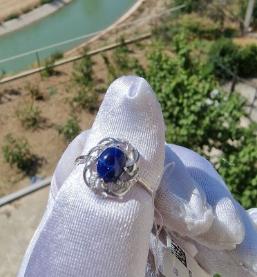 Кольцо Звездчатый Сапфир.