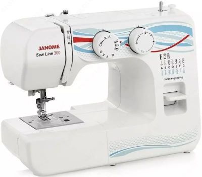 JANOME SEW Line 300 — 16 операций + петля-автомат, нитевдеватель, обрезка нити, горизонтальный челнок