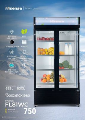 Витриный холодильник HISENSE