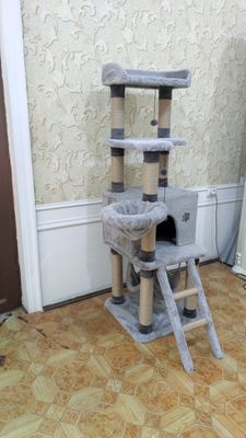 Игровой комплекс для кошек. Когтеточка кошки. Зоодомики
