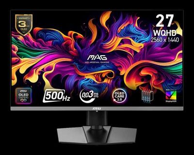 MSI 27" Монитор MAG 272QP QD-OLED X50, 2K 500Hz, QD-OLED,,