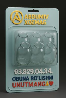 Abdumiv xozmag. 3 letrlik shisha bonkalar